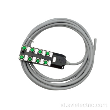 IP67 M12 Kotak sambungan dengan kabel